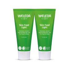 Weleda Skin Food Light Twin Pack, Dry Skin Moisturiser, Moisturising Cream & Primer, Face & Body, For Men & Women, Multiple Uses, 100% Certified Natur