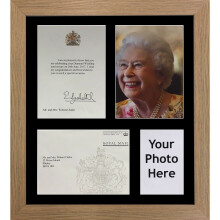 (Oak) Handmade Queen's Anniversary Frame: Includes Envelope & Photo (6x4)