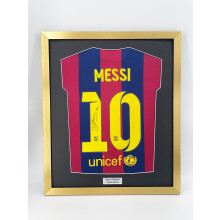 (Gold) DIY Football Shirt Frame: Black Mount, Plaque, Ready Made