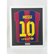 (White) DIY Football Shirt Frame: Black Mount, Plaque, Ready Made