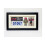 (White) Marathon Medal Display Frame: 3D Shadow Box with Bib & Photo Insert 1