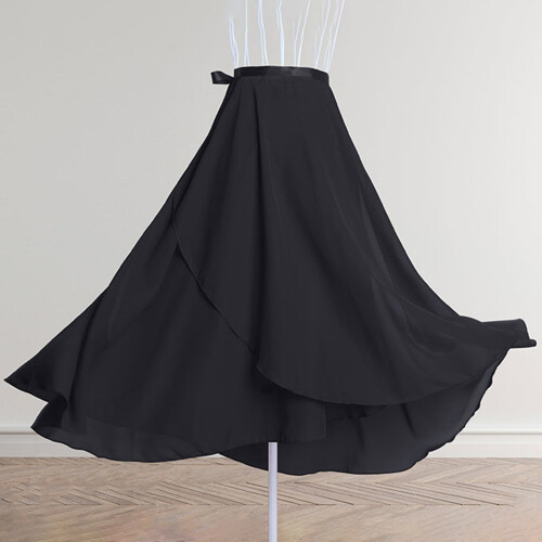 (Black) Ballet Skirt with Adjustable Waist 1