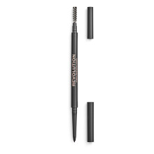 Revolution Precise Brow Pencil, Double-Ended Makeup Tool with Brush for Easy & Ultra Defined Brows and Bold Looks, Dark Brown, 0.05g