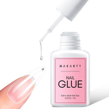 Makartt Extra Strong Nail Glue with Brush – 5s Dries Quickly, Long-Lasting Hold, 7ml Acrylic Adhesive for Nail Tips, Fake Nails & Repairs