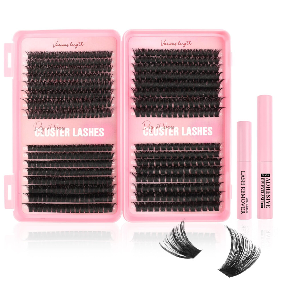 Silkiwinki Cluster Lashes Kit 544Pcs Individuel