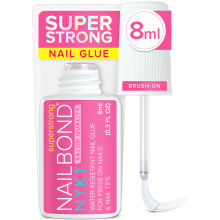 Super Strong Nail Glue for Press On Nails, Tips & False Nails (8ml) NYK1 NailBond Brush On Nail Glue Extra Strong for Press Ons, Tips & Acrylics