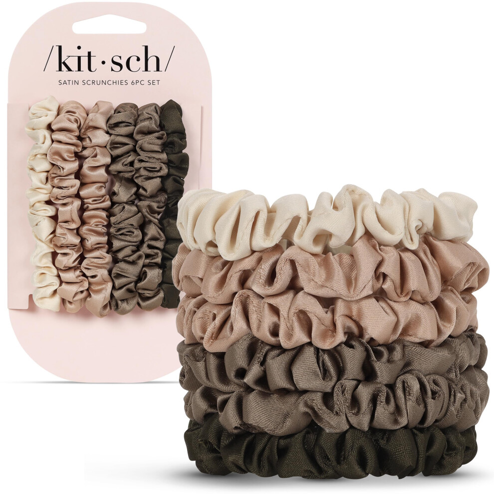 Kitsch Ultra-Petite Satin Scrunchies For Women