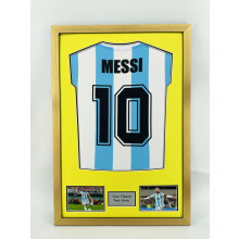 (Gold) DIY Football Shirt Frame: Signed Jersey Display with Yellow Mount