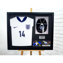 (Black, Black) 3D Football Shirt Frame: DIY Jersey Display Case with Honours Cap