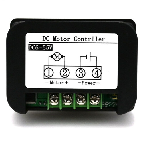Forward Reverse 0- Adjustable  6-55V 20A  Motor Speed Controller PWM 12V 24V 48V Remote Control 1