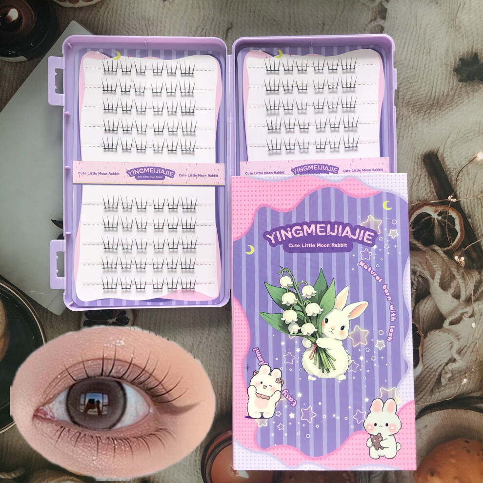 Dachuang Beauty (20 Rows) Self-Adhesive Reusable False Eyelashes - Black