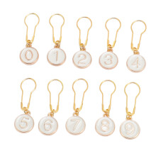 10 Pack Metal Stitch Markers Number 0-9 Removable Locking crochet Accessories