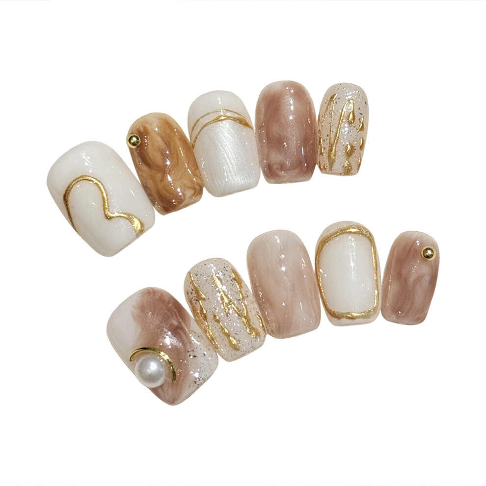 Roc-Electron (M) Baroque Resin Nail Extensions, Smooth Edge