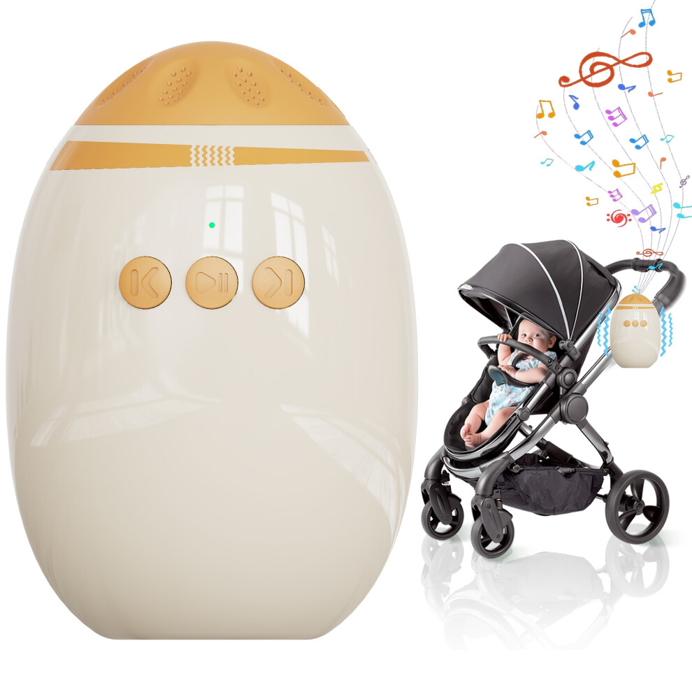 White Baby Rocker, Baby Bouncer, Baby Vibrating Soother Gently Rocks Any Stroller Or Pram, Noise Sound Machine Baby