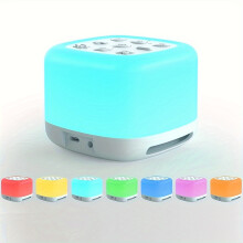 Portable Wireless Rechargeable White Noise Machine, 7 Color Night Light, 40 Soothing Sounds Sleep Sound, Timer Function