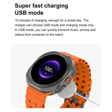 Montre Connectée DT Watch Ultra 47 mm, , Appels, Boussole, Menu 3D, Chargement Sans Fil, Série 7, Noire.