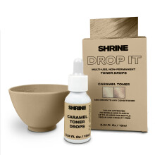 SHRINE Drop It CARAMEL Toner Drops | Damage-Free Colouring | 10ml | Customisable Anti-Brass Toner Drops | Creates Warm Caramel Blonde Tones