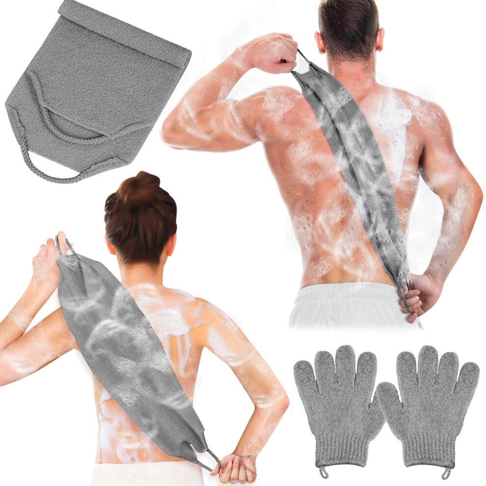 Anezus Exfoliating Back Scrubber Bath Gloves