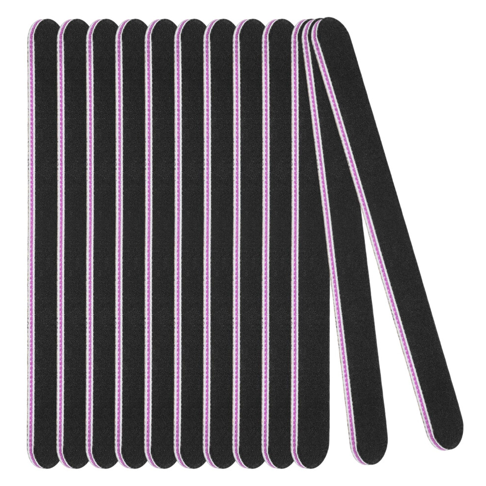 Nuttdoo Nail Files Set,12Pcs Professional Nail Files Double Sided Emery Board,Fingernal Buffing Files For Home,100/180 Grit