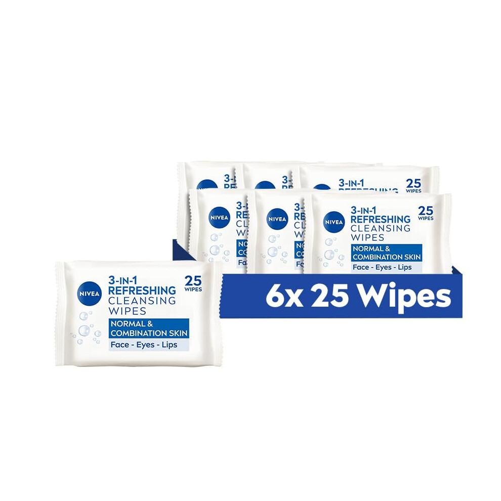 Nivea 3In1 Refreshing Cleansing Wipes Normal
