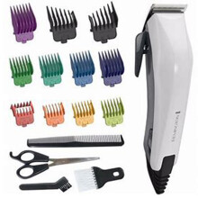 Remington Colour Cut Hair Clippers Kit (Corded, Stainless Steel Self-Sharpening Blades, Comfort Tip Blades, Taper Lever (0.5-2mm), 9 Colour Coded