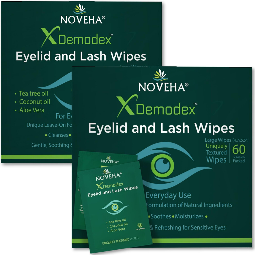 Noveha Demodex Eyelid & Lash Wipes