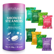Shower Steamers Aromatherapy for Women and Men 8 Pack, 8 Scents Shower Bombs with Natural Essential Oils for Home Spa Self Care