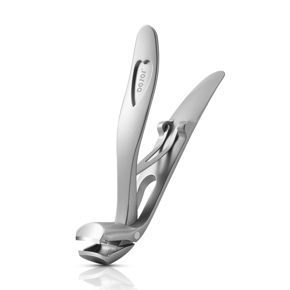 Bezox Angled Head Nail Clippers For Seniors - Ergonomic Toenail Clipper For Thick Nails