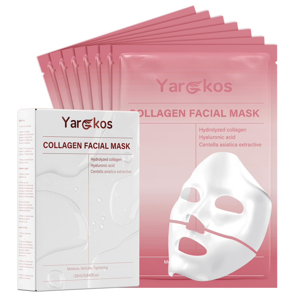 Yargkos 7 Pcs Collagen Facial Mask,