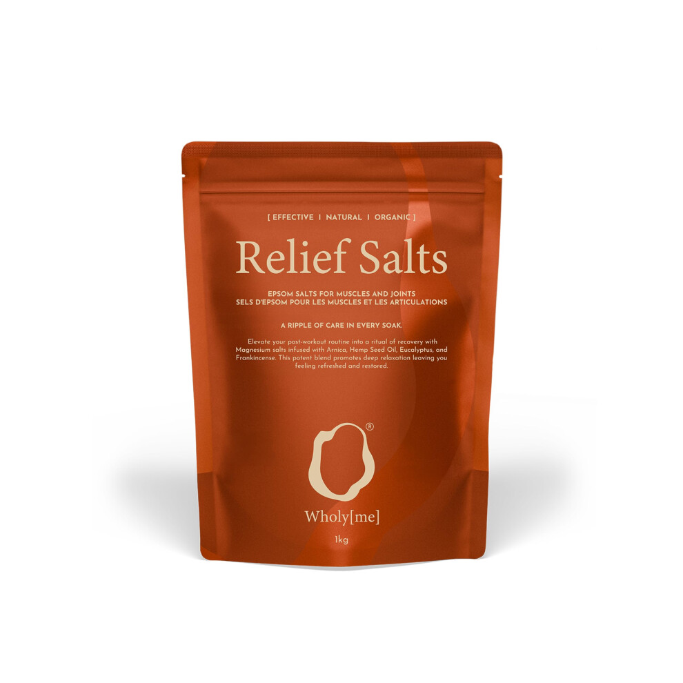Wholyme Epsom Salt Bath Salts - Natural Bath Soak For Muscle And Joint Recovery - Made In The Uk - With Arnica