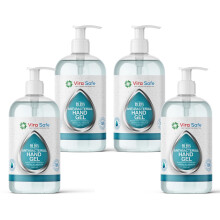 4 x 500ml Hand Sanitiser 70% Alcohol Gel Anti Bacteria Viral Eliminating Formula
