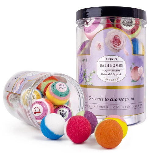 Bath Bombs Gift Set, 15PCS Bath