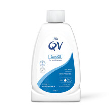 QV Bath Oil (250 ml) Moisturising Bath Soak for Sensitive Skin, Relief from Dry Itchy Skin, Gentle pH Balanced Formula, Fragrance Free, Soap Free