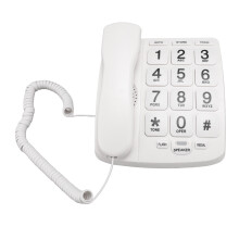 Big Button Corded Landline Phone with Voice & Speed Dial for Seniors