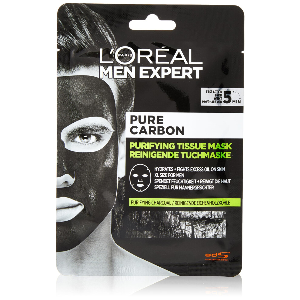 LâOrã©Al Paris Men Expert Black L'oreal Paris Face Mask, 30