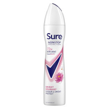 Sure Women Deodorant Antiperspirant 250ml Pack of 6, 72 Hour Sweat Protection, Bright Bouquet.