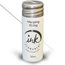 Ink Permanent White Brow Mapping String [100 Ft Bottles - 30 m] Pre-Inked String for Permanent Makeup and Microblading Supplies, Brow Mapping Kit