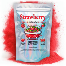 Stsfybaths Red Shimmer Bath Bomb in A Bag - Handmade Strawberry Scented Bath Bombs for Women, Kids and Men