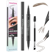 Microblading Eyebrow Pen, Faux Brow, Double Brush Tip Brow Tint Pen, Natural Hair-Like Finish, Transfer and Smudge-Resistant