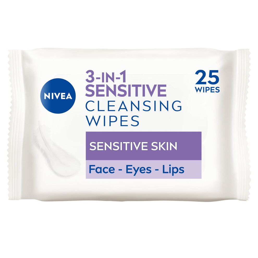 Nivea 3In1 Sensitive Cleansing Wipes (25