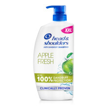 Head & Shoulders Apple Fresh Anti Dandruff Shampoo, 1000ml, Up to 100% Flake Free, Clinically Proven, For All Hair & Scalp Types