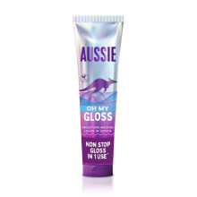 Aussie Oh My Gloss Moisture-Mazing Leave-In Treatment Lightweight Serum 160ml, Moisture & Shine Booster for Dull Hair. With Jojoba, Safflower & A