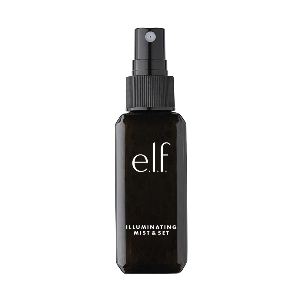E.l.f. Cosmetics Green E.l.f. Illuminating Mist & Set Spray, Refreshing, Hydrating, Sets Makeup And Achieves A Glowy Look, Infused With Tea, And Vitamins A, B And C