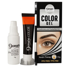 Demure Color Gel Eyelash and Eyebrow Tint, PPD Free, Ammonia Free, up to 30 Applications, up to 4 Weeks Lasting Effect