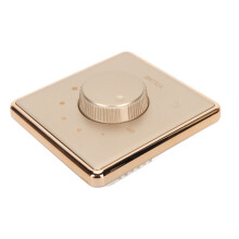 Gold Wall Mount Volume Control Knob 10W 86x86mm