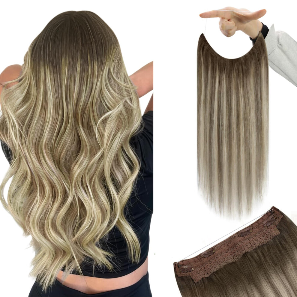 Youngsee Unisex Brown Wire Hair Extensions 12Inch