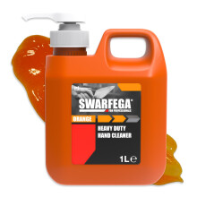 Swarfega Orange - Industrial Hand Cleaner - Natural Scrubbing Agents - Solvent-Free Formula - 1 Litre Pump Pack - for Professional Use Only