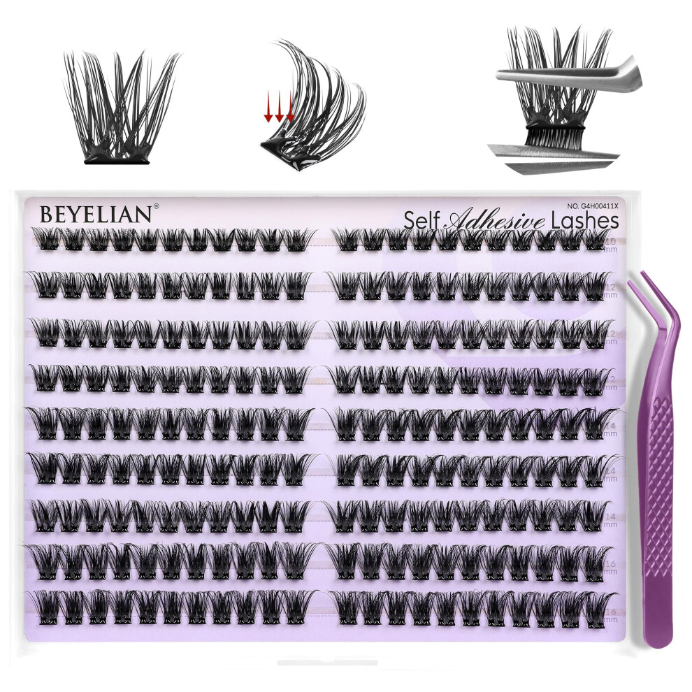 Beyelian Self Adhesive Lashes Clusters 200Pcs,
