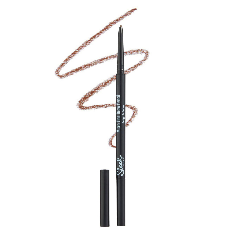 Sleek Makeup Micro-Fine Brow Pencil For Precise Hair Like Strokes, Waterproof, Long Lasting, Dual Ended, Ash Brown