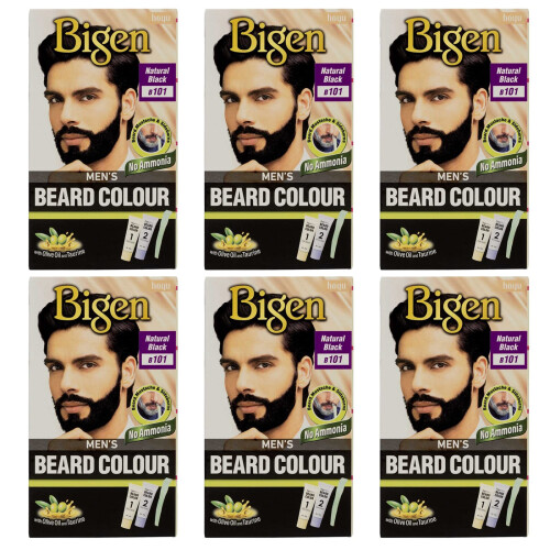 Bigen 6 x Bigen Men's Beard Colour